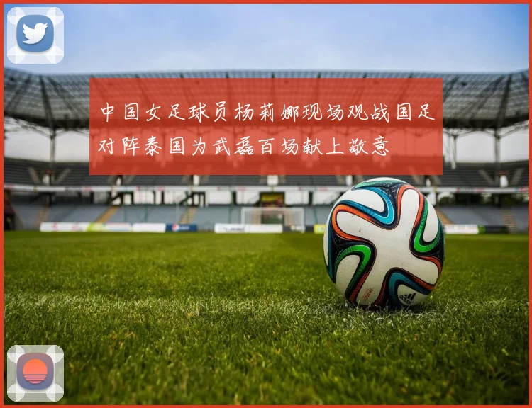 中国女足球员杨莉娜现场观战国足对阵泰国为武磊百场献上敬意